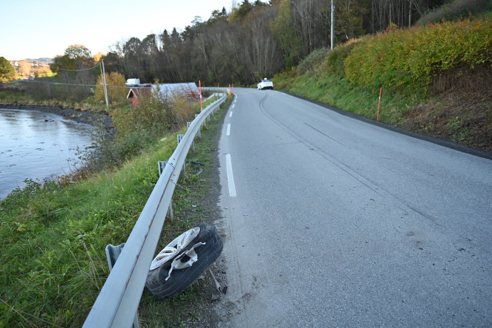 Møteulykke – mistet hjul i ulykkessving